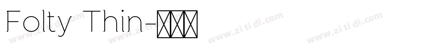 Folty Thin字体转换